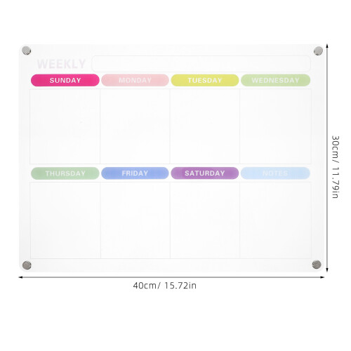 Transparent Acrylic Magnetic Dry Erase Message Board Multi-Functional 1