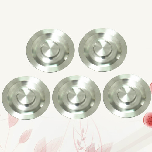 5Pcs Sink Drain Filter Cover Floor Strainer Deodorant Plug Silver 1