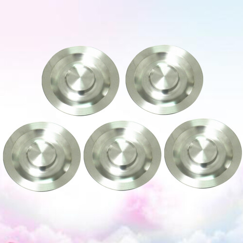 5Pcs Sink Drain Filter Cover Floor Strainer Deodorant Plug Silver 2