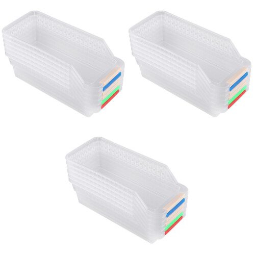 18 Pcs Rustproof Plastic Cabinet Basket For Kitchen Fridge Storage 2