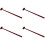 4Pcs Wooden Rhythm Stick Drum Stick Temple Instrument Tool 7