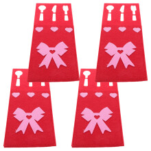 4Pcs Bow Shape Cutlery Bag For Dinner Table And Wedding Silverware