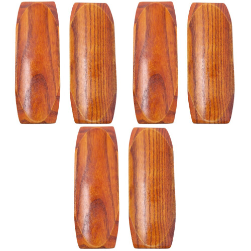 6 Pcs Natural Solid Wood Mini Tray For Towels Sushi Dessert Snacks 2