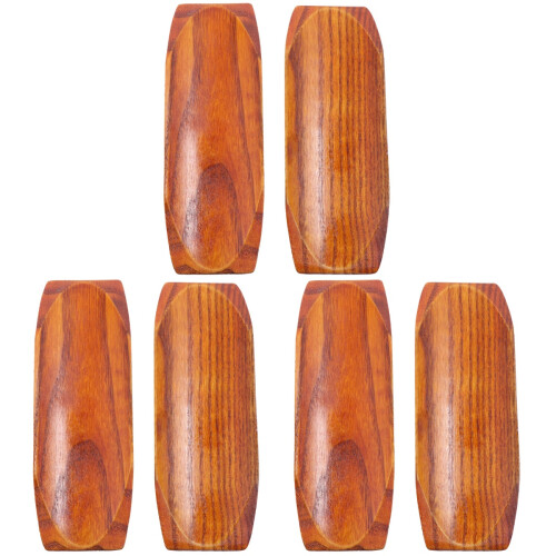 6 Pcs Natural Solid Wood Mini Tray For Towels Sushi Dessert Snacks 1