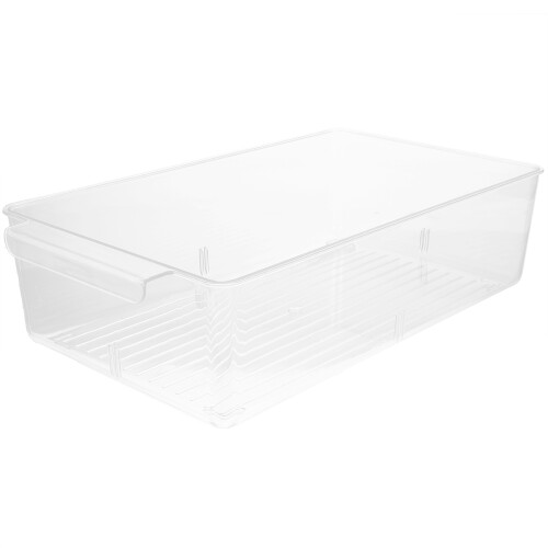 1Pc Freezer Storage Box Clear Plastic Refrigerator Case 1