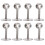 8Pcs Stainless Steel Ceiling Mount Brackets For Curtain Rod Support 2
