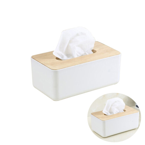 4Pcs Wooden Tissue Box Holder Rectangular For Home Office 1