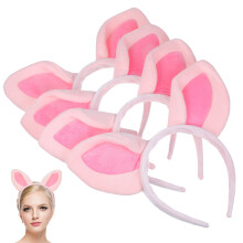 8 Pcs Plush Pig Ears Headband For Kids Women Girls Halloween Party