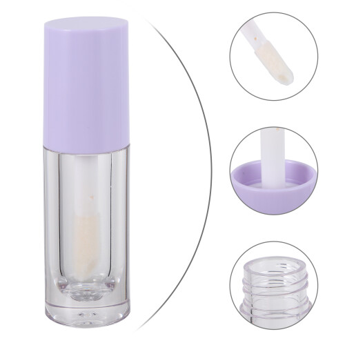 10Pcs 6Ml Transparent Lip Gloss Tubes With Brush Head 2