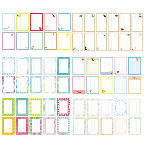 124Pcs White Write Name Label Sticker For Kids Stationery 2