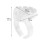 100Pcs Pigment Ring Holders Eyelash Glue Cups Plastic White 7