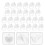 100Pcs Pigment Ring Holders Eyelash Glue Cups Plastic White 2