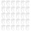 100Pcs Pigment Ring Holders Eyelash Glue Cups Plastic White 3