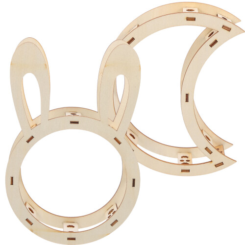 2Pcs Handheld Lantern Diy Frame Wooden Making Material 1