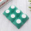 6 Grids Ceramic Egg Holder Anti-Slip Refrigerator Storage Box Green 8