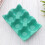 6 Grids Ceramic Egg Holder Anti-Slip Refrigerator Storage Box Green 9