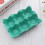 6 Grids Ceramic Egg Holder Anti-Slip Refrigerator Storage Box Green 6