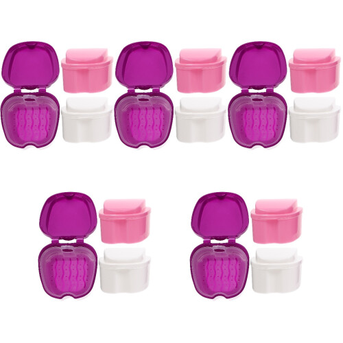 15 Pcs Mouth Storage Box Denture Case False Tooth Container 2