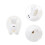 1pc Cartoon Rabbit Delicate Ceramic Egg Holder Lovely Ornament (White) 3