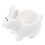 1pc Cartoon Rabbit Delicate Ceramic Egg Holder Lovely Ornament (White) 4