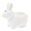 1pc Cartoon Rabbit Delicate Ceramic Egg Holder Lovely Ornament (White) 1
