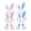 20 Pcs Easter Bunny Felt Cutlery Holder Bag For Tableware Decor 3