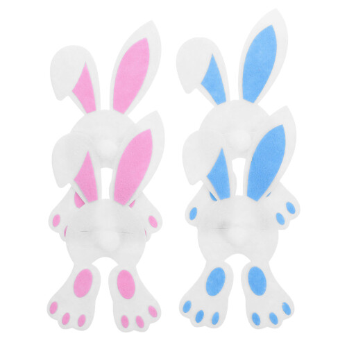 20 Pcs Easter Bunny Felt Cutlery Holder Bag For Tableware Decor 2