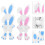 20 Pcs Easter Bunny Felt Cutlery Holder Bag For Tableware Decor 11
