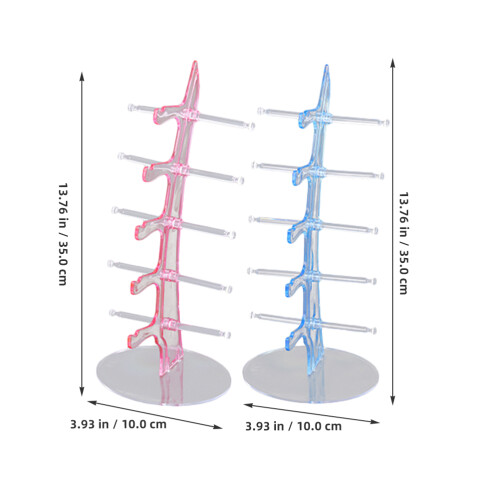 2Pcs Plastic Sunglasses Display Stand For Eyeglasses Storage 1