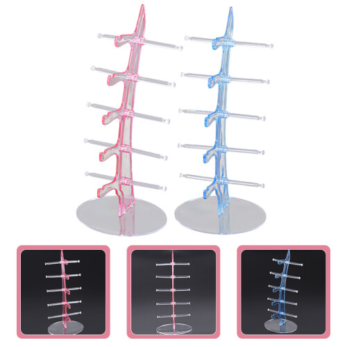 2Pcs Plastic Sunglasses Display Stand For Eyeglasses Storage 2