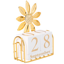 3 Sets Wood Calendar Block Office Perpetual Table Decor