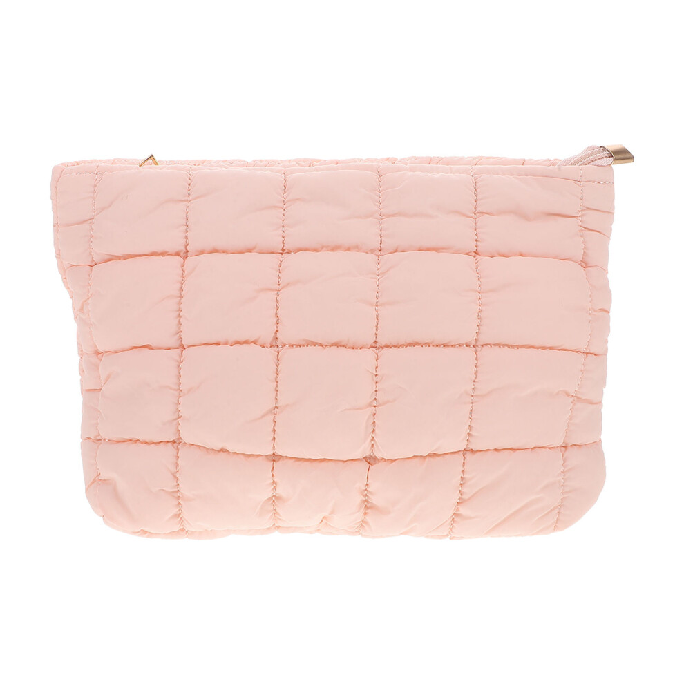 Aboofan Cute Quilted Makeup Bag For Women Winter Travel Toiletry Pouch