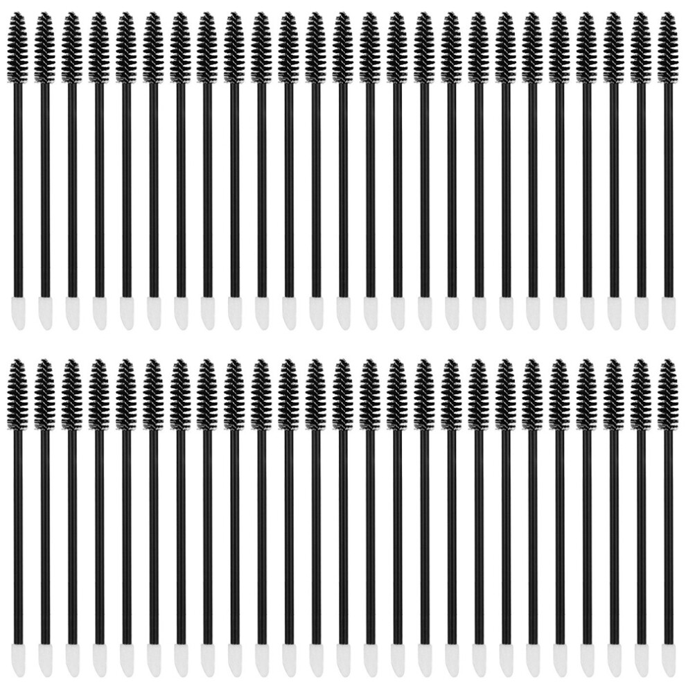 Aboofan 50Pcs Disposable Eyebrow And Eyelash Brushes Applicator