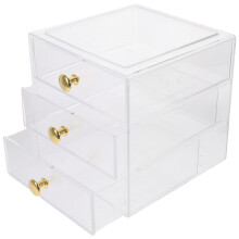 Drawer Type Storage Box Multi Layer Stackable Tabletop Organizer Clear