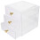 Drawer Type Storage Box Multi Layer Stackable Tabletop Organizer Clear 1