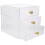 Drawer Type Storage Box Multi Layer Stackable Tabletop Organizer Clear 11