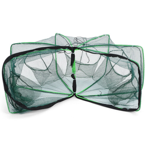 3Pcs Fish Trap: 6-Hole Foldable Net For Shrimp And Fish 1