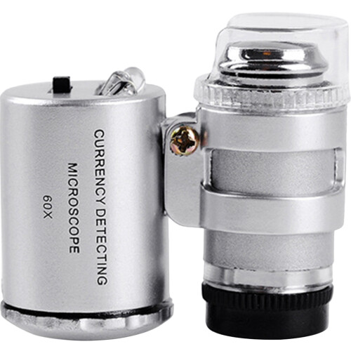 Currency Detecting Microscope 60x Mini Pocket With Led Light 1