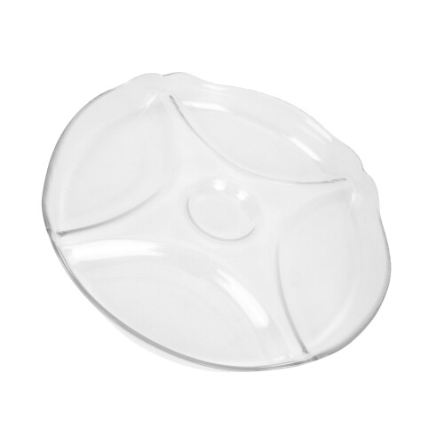 2Pcs Nordic Style Multi Grid Snack Plate Food Breakfast Plate 1