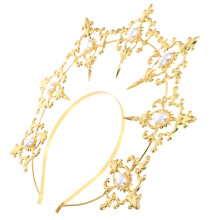 6 Pcs Retro Style Hairband For Girls Golden
