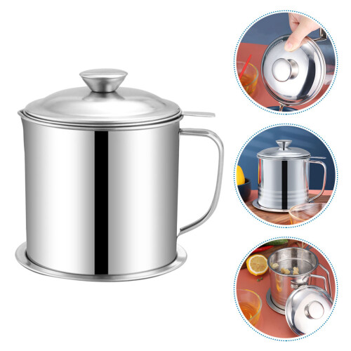 1Pc Oil Storage Bottle Stainless Steel Kitchen Container 1
