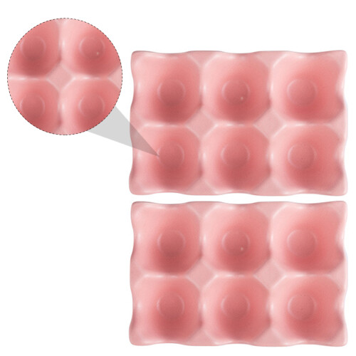 2Pcs Ceramic Egg Holder Refrigerator Storage Box 2