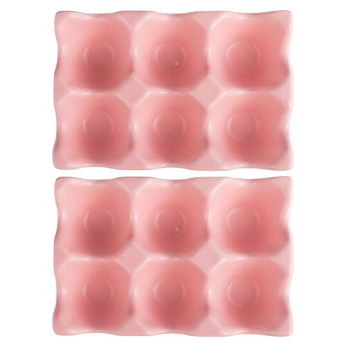 2Pcs Ceramic Egg Holder Refrigerator Storage Box