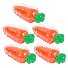 5Pcs Carrot Shaped Candy Boxes With Lids For Party Favors