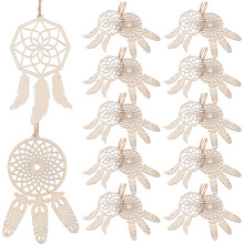 40Pcs Dream Catchers Kit: Diy Wooden Craft For Painting - Wall Decor