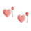 2Pcs Ceramic Heart Bowl And Spoon Set With Strawberry Pattern 6