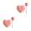 2Pcs Ceramic Heart Bowl And Spoon Set With Strawberry Pattern 8