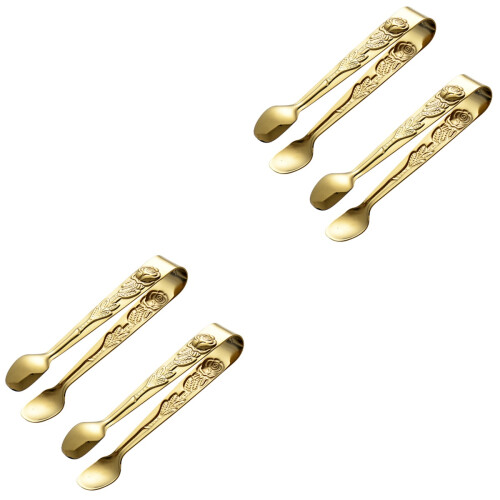4 Pcs Stainless Steel Food Clips For Ice Cube Cookie Use 2