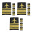 6 Pairs Pilot Uniform Epaulets With Stripes For Cosplay Performance 7