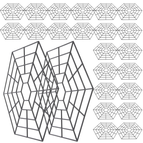 150 Pcs Six Angle Plastic Fish Pond Nets 1